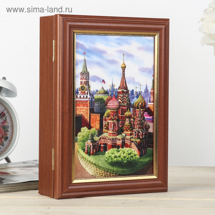 Ключница Ключница "Москва" орех 15х21см