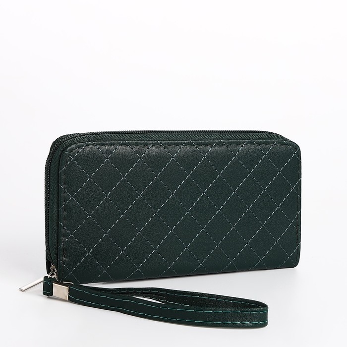 Кошелёк женский на молнии, цвет зелёный Кошелёк женский на молнии, цвет зелёный