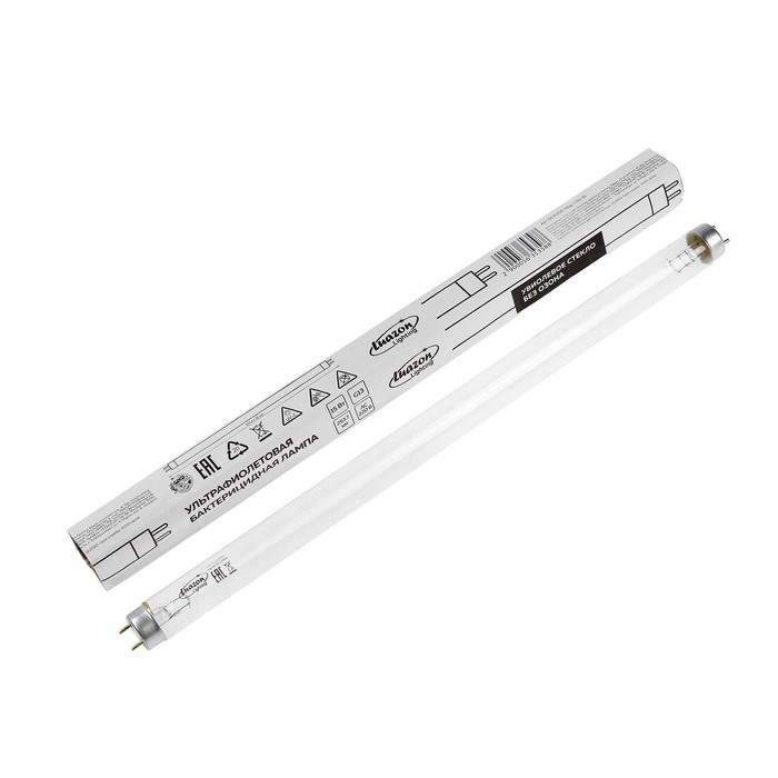 Лампа ультрафиолетовая бактерицидная Luazon Lighting, G13, 15Вт, без озона, 253.7нм, 437.4мм Лампа ультрафиолетовая бактерицидная Luazon Lighting, G13, 15Вт, без озона, 253.7нм, 437.4мм