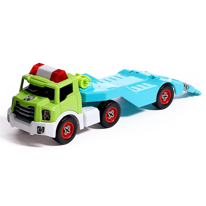 Конструктор винтовой «Эвакуатор с машинкой», с отвёрткой и насадкой + знаки Конструктор винтовой «Эвакуатор с машинкой», с отвёрткой и насадкой + знаки