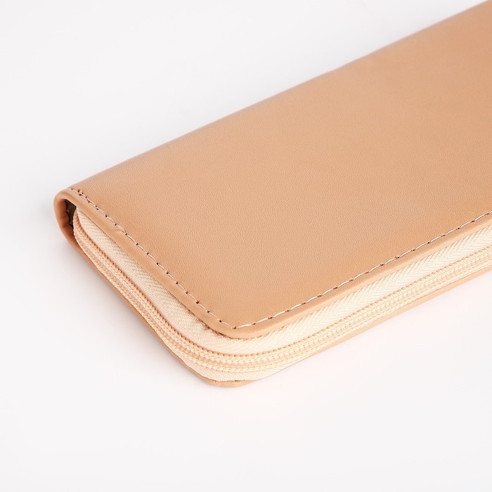 Кошелёк женский на молнии, цвет бежевый Кошелёк женский на молнии, цвет бежевый