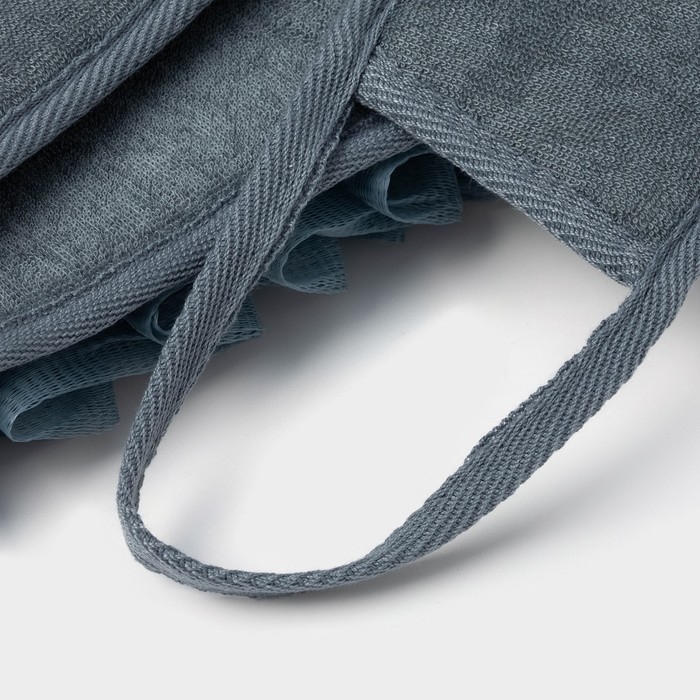 Мочалка для тела массажная Доляна «Афродита», 69×8 см, цвет серый Мочалка для тела массажная Доляна «Афродита», 69×8 см, цвет серый