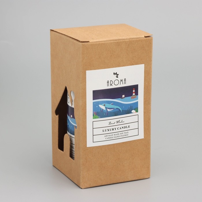 Свеча ароматическая в банке   Свеча ароматическая в банке  "Эвкалипт", 40ч, 95 гр, в коробке