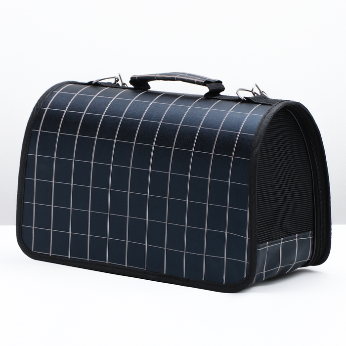 Сумка-переноска каркасная  Сумка-переноска каркасная "Клетка", размер S, 37 х 20х 24 см, чёрная