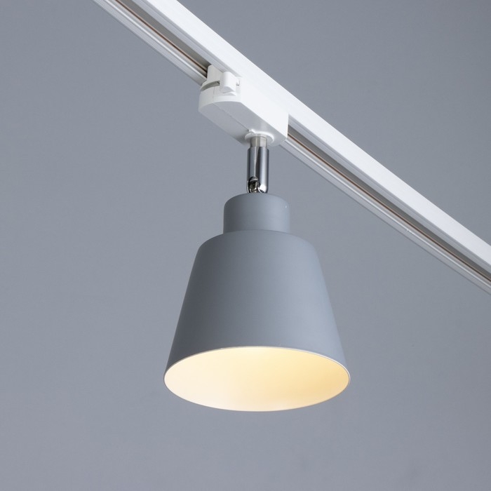 Светильник трековый Светильник трековый "Цилиндр" Е27 40Вт серый 17х12х18см