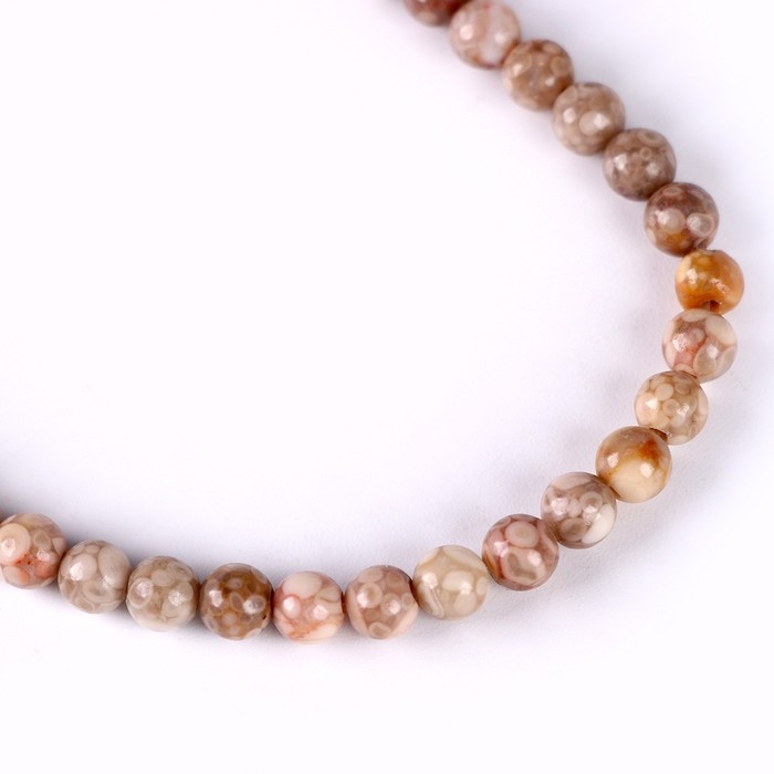 Бусины из натурального камня «Песочный агат» набор 58 шт., размер 1 шт. — 6 мм Бусины из натурального камня «Песочный агат» набор 58 шт., размер 1 шт. — 6 мм