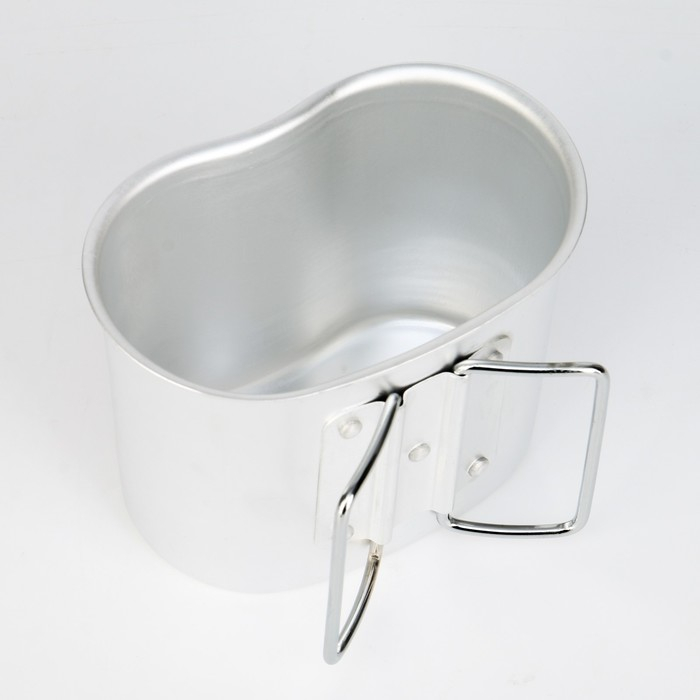 Фляжка армейская походная  Фляжка армейская походная "Аdventure" 0,8 л для воды, с котелком, металл, зелёный чехол