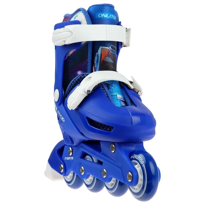 Роликовые коньки раздвижные ONLYTOP, р. 34-37, колёса PVC 64 мм Роликовые коньки раздвижные ONLYTOP, р. 34-37, колёса PVC 64 мм