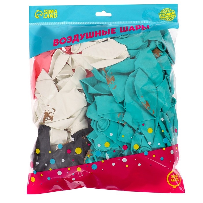 Воздушный шар латексный 12" &laquo;Глазки единорога&raquo;, пастель, 100 шт., МИКС