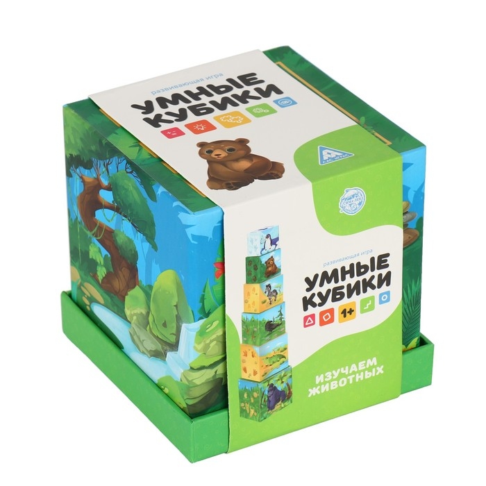 Настольная игра «Умные кубики. Изучаем животных», 1+ Настольная игра «Умные кубики. Изучаем животных», 1+