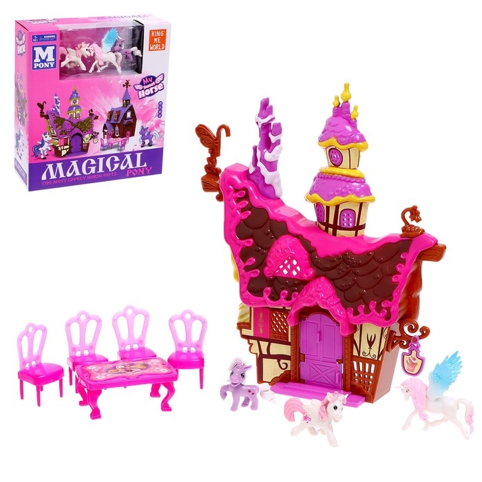 Набор пони с домиком, с аксессуарами Набор пони с домиком, с аксессуарами