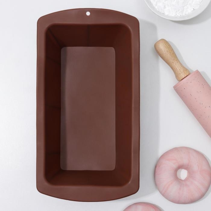 Форма для выпечки Доляна &laquo;Хлеб&raquo;, силикон, 25,5&times;13&times;6,5 см, внутр.размер 22&times;11,5 см, цвет МИКС