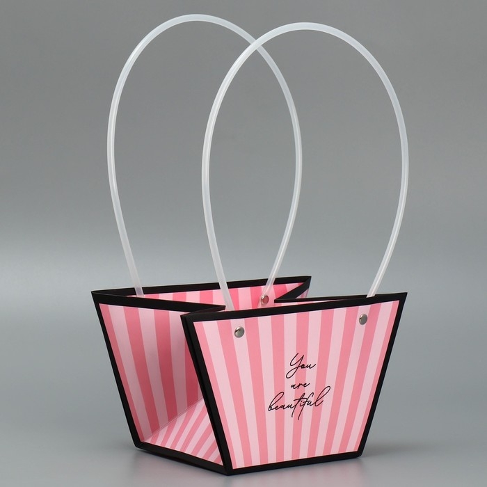 Пакет для цветов «Нежность», 20 х 12 х 20 см