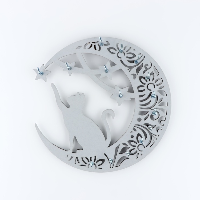 Органайзер настенный для бижутерии «Кошечка на луне»