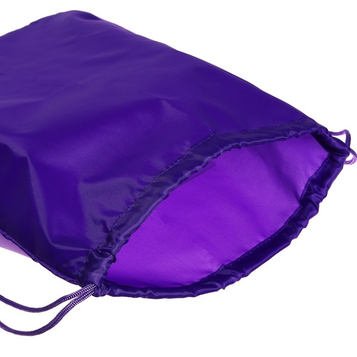 Мешок для обуви 420 х 340 мм, Calligrata  Мешок для обуви 420 х 340 мм, Calligrata "Стандарт", (мягкий полиэстер, плотность 210 D), фиолетовый