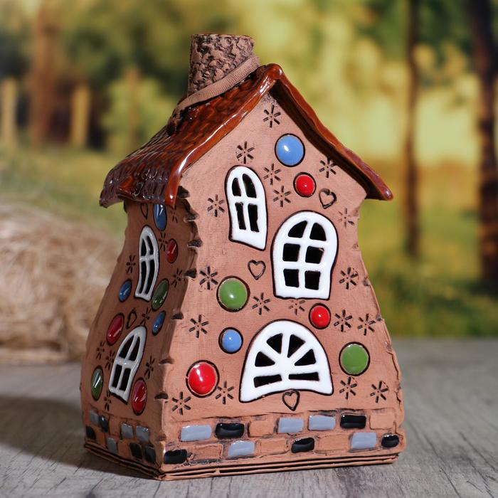 Аромалампа Домик «Карусель», 14 см, ручная работа, микс Аромалампа Домик «Карусель», 14 см, ручная работа, микс