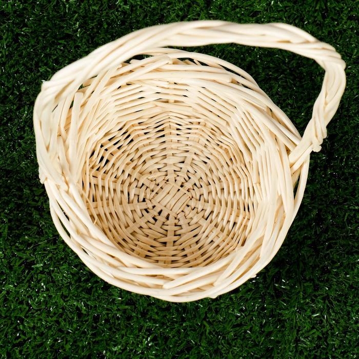 Корзина плетёная, ива, круглая Корзина плетёная, ива, круглая