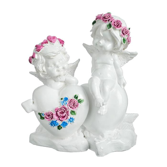 Фигура Фигура "Ангелы с сердечком" набор, 18х14см