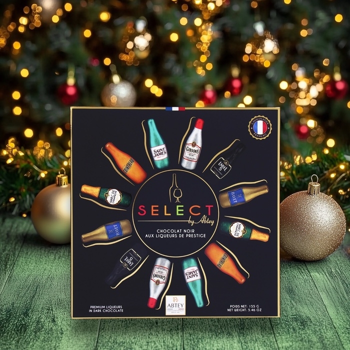 Новый год. Шоколад фигурный BOÎTE SELECT BY ABTEY, с алкогольной начинкой, ассорти, 13 г Новый год. Шоколад фигурный BOÎTE SELECT BY ABTEY, с алкогольной начинкой, ассорти, 13 г