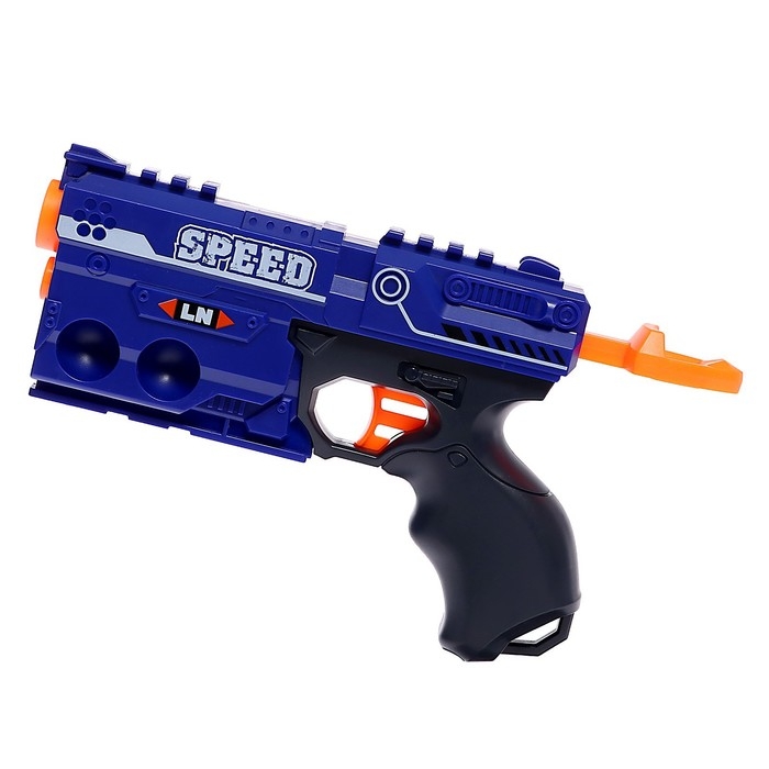 Бластер «Ярость», стреляет мягкими пулями и шариками Бластер «Ярость», стреляет мягкими пулями и шариками