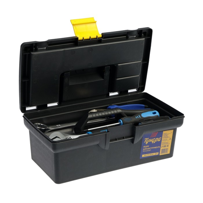 Ящик для инструмента ТУНДРА, 13 Ящик для инструмента ТУНДРА, 13", 330 х 175 х 125 мм, пластиковый, органайзер