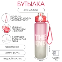 Бутылка для воды, 1 л, THE END, 29.4 х 7 см