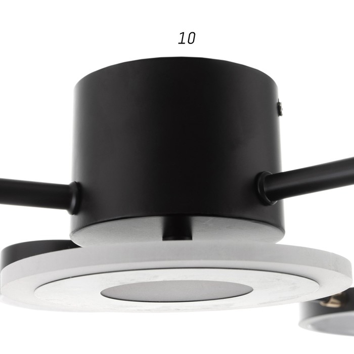 Люстра с ПДУ 2300/7BK LED 150Вт 3000-6000К черный 75х75х9 см BayerLux