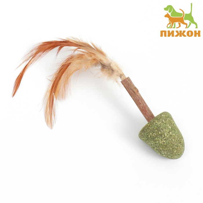 Игрушка-неваляшка для кошек  Игрушка-неваляшка для кошек "Юла" из прессованной кошачьей мяты и мататаби, 3,5 см