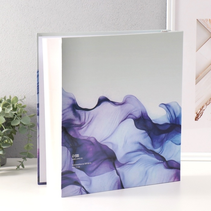 Фотоальбом на 500 фото 10x15 см  Фотоальбом на 500 фото 10x15 см "Цветная вуаль" в коробке 5,5x30x33,5 см