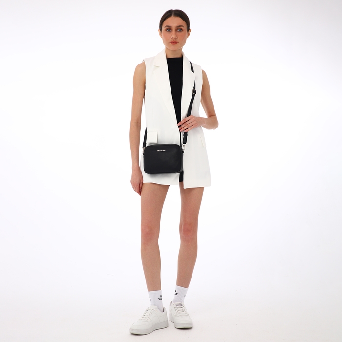 Сумка женская через плечо TEXTURA, маленький размер, цвет чёрный Сумка женская через плечо TEXTURA, маленький размер, цвет чёрный