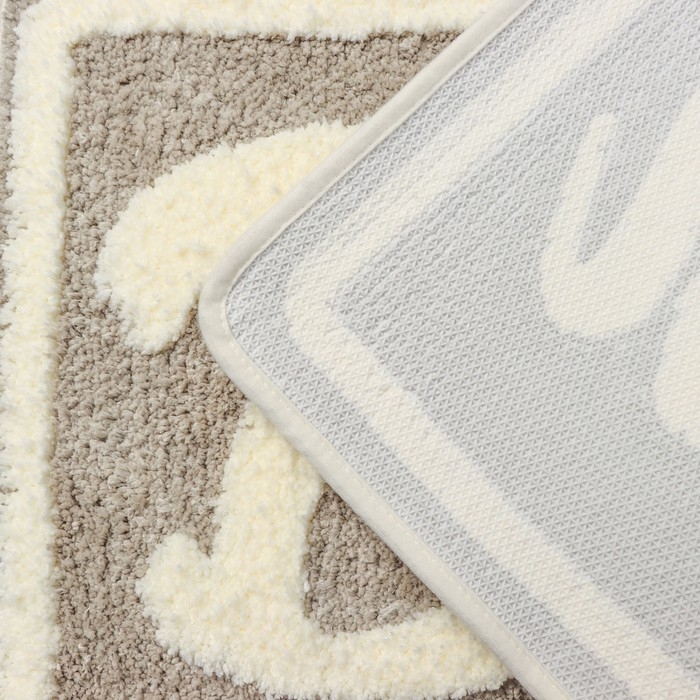 Коврик для ванной и туалета SAVANNA «Bath», 50×80 см, цвет бежевый Коврик для ванной и туалета SAVANNA «Bath», 50×80 см, цвет бежевый