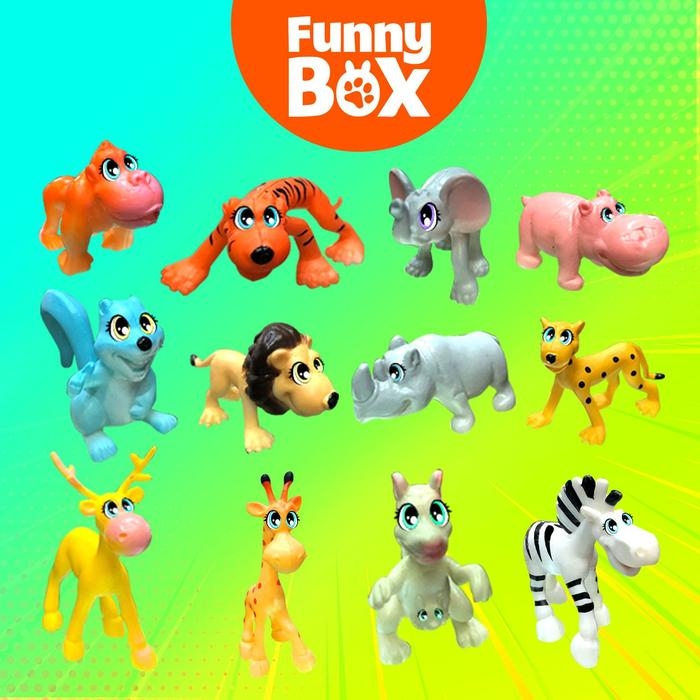 Игровой набор Funny Box «Зоопарк»: карточка, фигурка, лист с наклейками Игровой набор Funny Box «Зоопарк»: карточка, фигурка, лист с наклейками