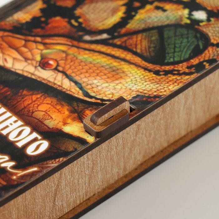 Новогодняя шкатулка  Новогодняя шкатулка "Успешного НГ" 17х8,5х3,5 см