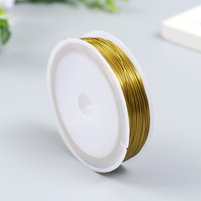 Проволока для бисера 0,5 мм, 40 м, золото Проволока для бисера 0,5 мм, 40 м, золото