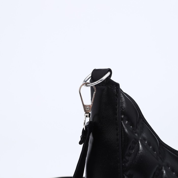 Сумка-багет на молнии, цвет чёрный Сумка-багет на молнии, цвет чёрный