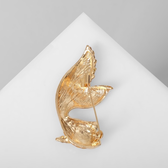 Брошь «Рыбка золотая», цвет оранжевый в золоте Брошь «Рыбка золотая», цвет оранжевый в золоте