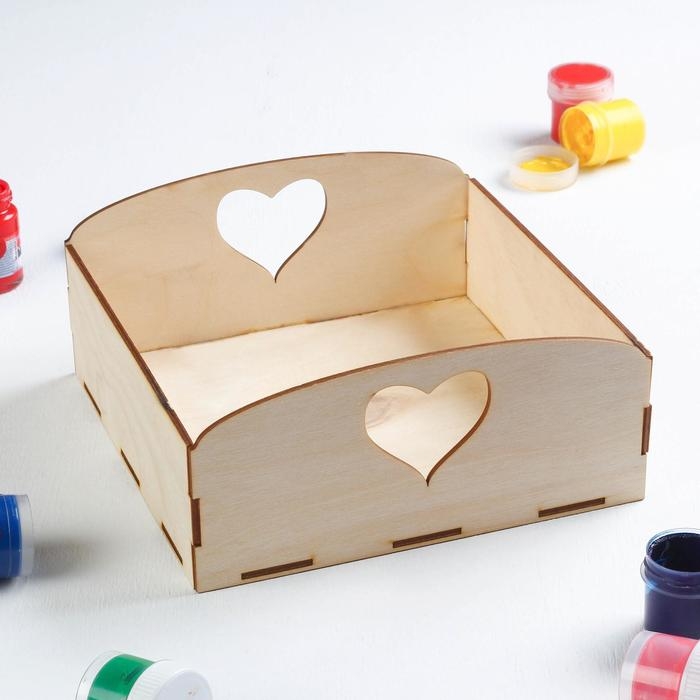 Заготовка для декупажа Заготовка для декупажа "Лоток для хлеба "Сердечко" 20 х 20 см