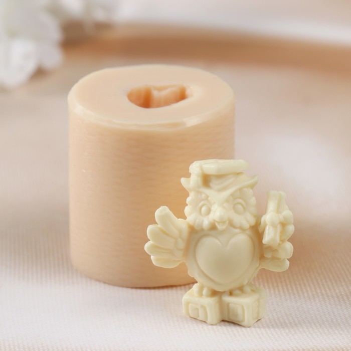 Молд силиконовый Молд силиконовый "Ученая сова №3" 4х4,2х4,2 см