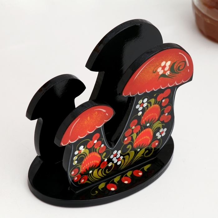 Салфетница «Гриб», 7 х 11 см, хохлома Салфетница «Гриб», 7 х 11 см, хохлома