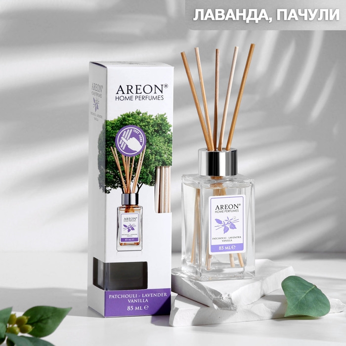 Диффузор ароматический для дома Areon Sticks, 85 мл, лаванда и пачули Диффузор ароматический для дома Areon Sticks, 85 мл, лаванда и пачули