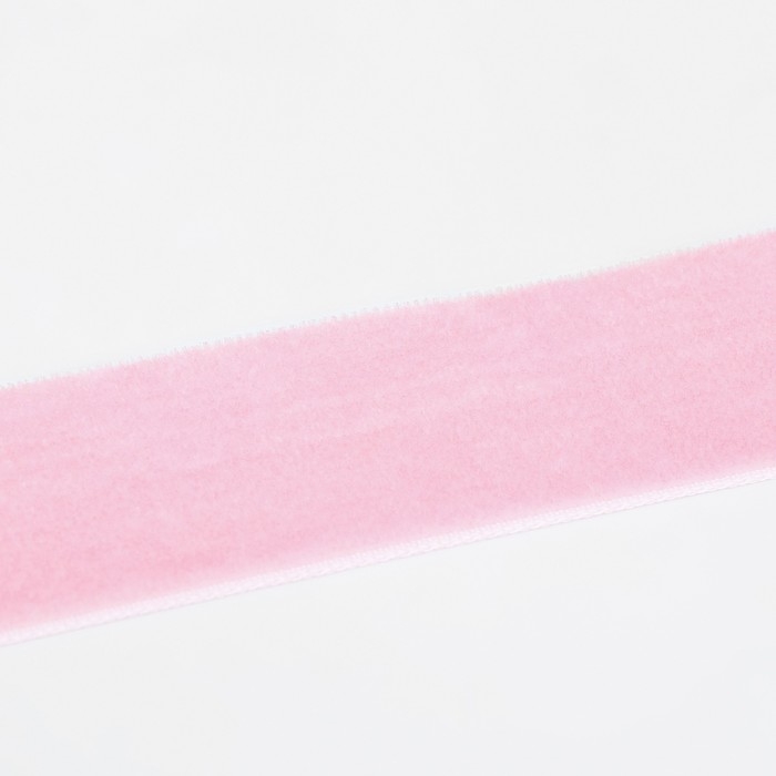 Лента бархатная, 25 мм, 18 ± 1 м, цвет розовый №02