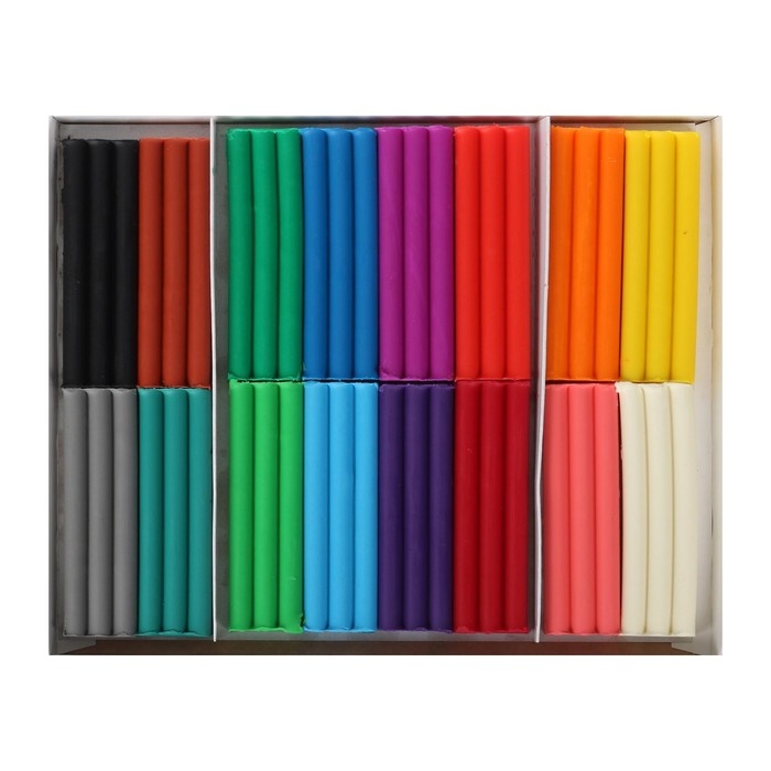 Пластилин мягкий (восковой), 16 цветов, 240 г,  Пластилин мягкий (восковой), 16 цветов, 240 г, "Кроха", со стеком