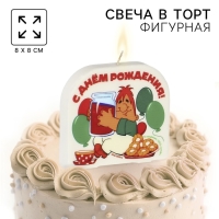 Свеча для торта "С Днем Рождения!", 8 х 8,8 см, Союзмультфильм