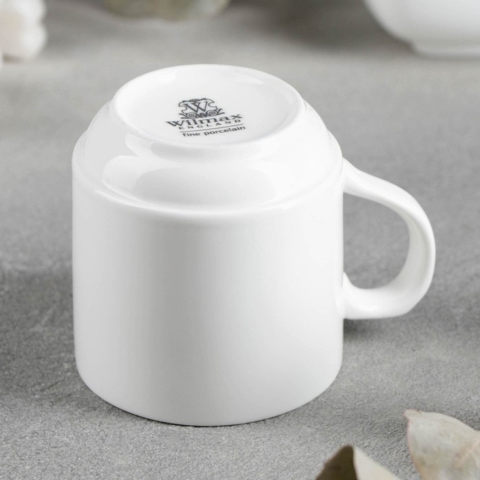 Кружка фарфоровая штабелируемая Wilmax, 250 мл, цвет белый