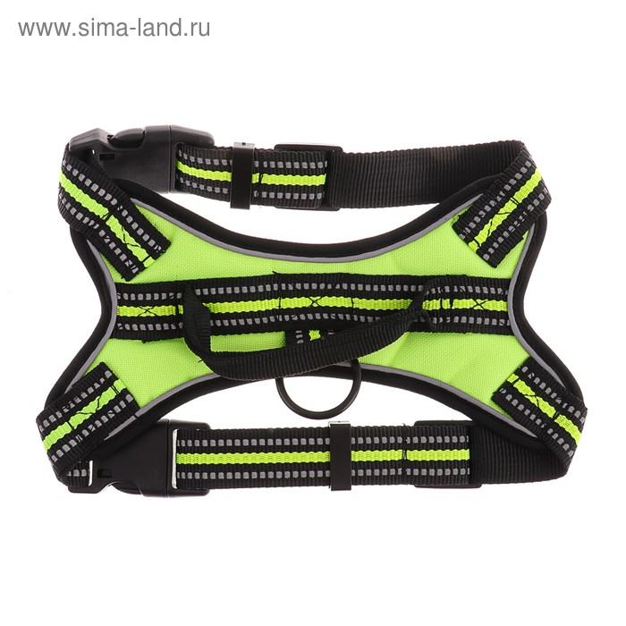 Шлейка улучшенная К7 мягкая светоотражающая, размер М, ОГ 52-66 см, вес 9,5-17,5 кг, зелёная Шлейка улучшенная К7 мягкая светоотражающая, размер М, ОГ 52-66 см, вес 9,5-17,5 кг, зелёная