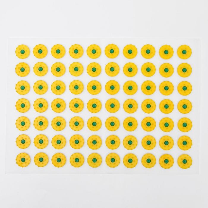 Аппликатор Аппликатор "Кузнецова", 70 колючек, спантекс, 23х32 см, жёлтый.