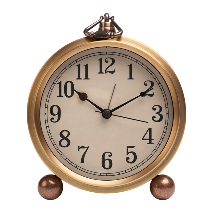 Часы будильник настольные, бесшумные, на батарейках, 13.5 х 16 х 4.6 см, циферблат d-11 см 1078008 Часы будильник настольные, бесшумные, на батарейках, 13.5 х 16 х 4.6 см, циферблат d-11 см 1078008