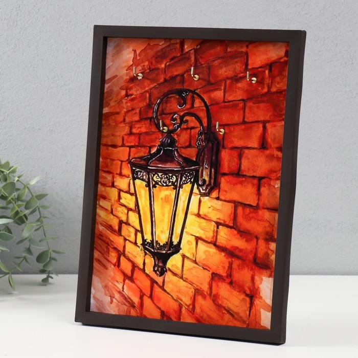 Ключница открытая Ключница открытая "Фонарь акварель" 5 крючков, 23х32 см