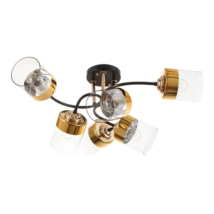 Люстра Люстра "Гардера" 6х60Вт Е27 Коричневый, золото 70,5х32,5х21см