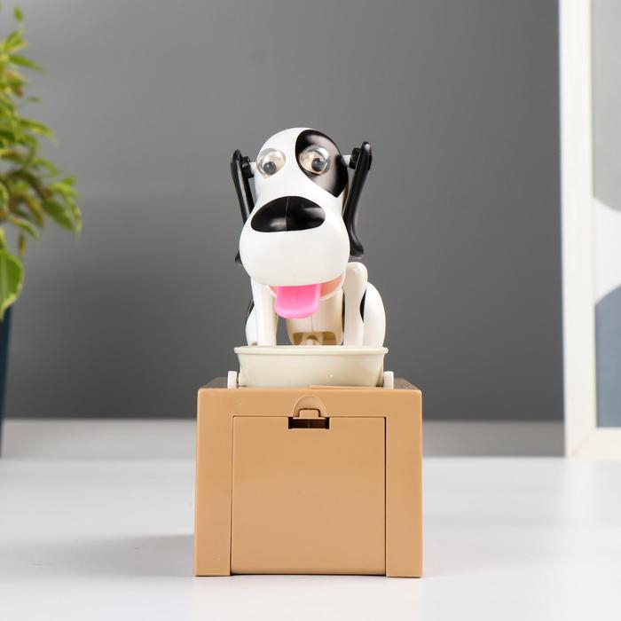 Копилка Копилка "Пёсик кушает монетки" МИКС 17х15х8 см